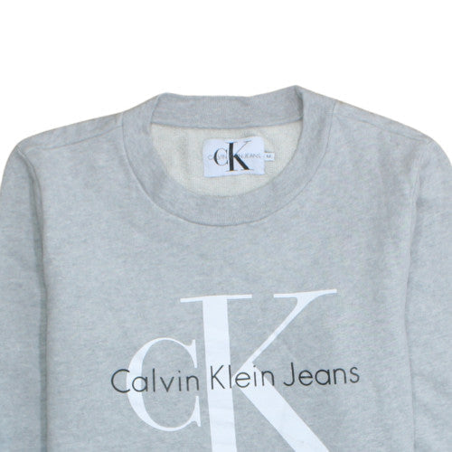 Mens UK Size M Calvin Klein Jeans Grey Pullover Sweatshirt