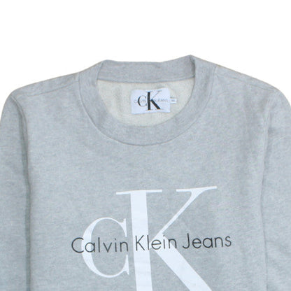 Mens UK Size M Calvin Klein Jeans Grey Pullover Sweatshirt