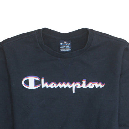 Champion Boys Black Crew Neck Pullover Sweatshirt 13-14 Years