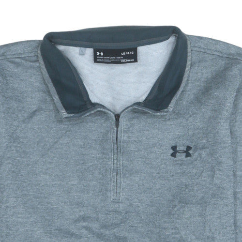 Mens UK Size L Under armour Grey Henley Sweatshirt