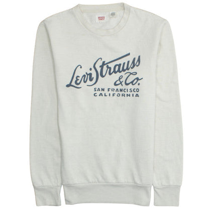 Mens UK Size S Levi's White Pullover Sweatshirt