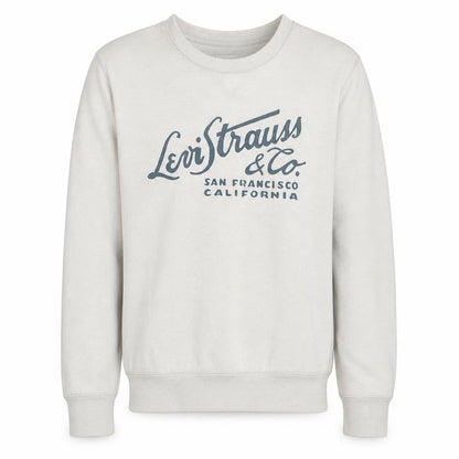 Mens UK Size S Levi's White Pullover Sweatshirt