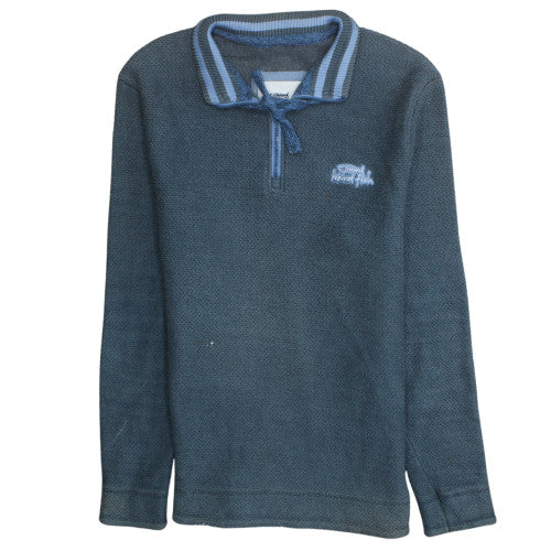 Mens UK Size M Weird Fish Blue Henley Sweatshirt