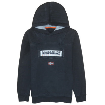 Boys UK Size 10 Years Napapijri Black Pullover Hoodie