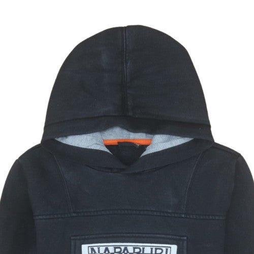 Boys UK Size 10 Years Napapijri Black Pullover Hoodie