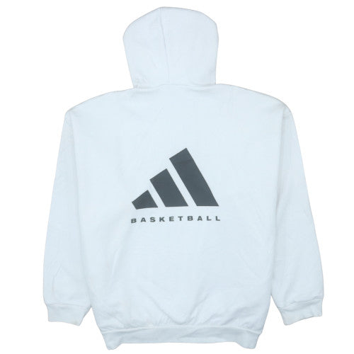 Mens UK Size M adidas White Pullover Hoodie