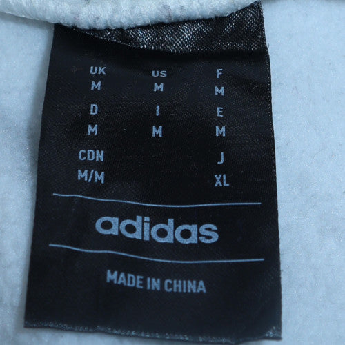 Mens UK Size M adidas White Pullover Hoodie