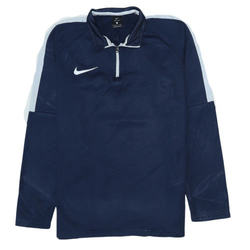 Mens UK Size S Nike Blue Henley Sweatshirt