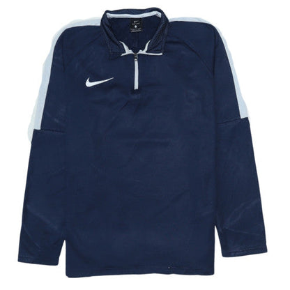 Mens UK Size S Nike Blue Henley Sweatshirt