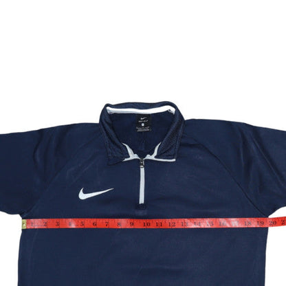 Mens UK Size S Nike Blue Henley Sweatshirt