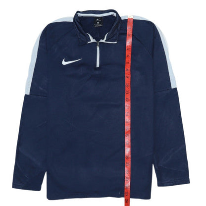Mens UK Size S Nike Blue Henley Sweatshirt