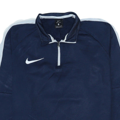 Mens UK Size S Nike Blue Henley Sweatshirt