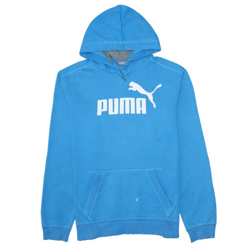 Mens UK Size L PUMA Blue Pullover Hoodie
