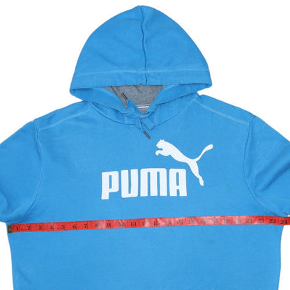 Mens UK Size L PUMA Blue Pullover Hoodie