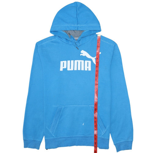 Mens UK Size L PUMA Blue Pullover Hoodie