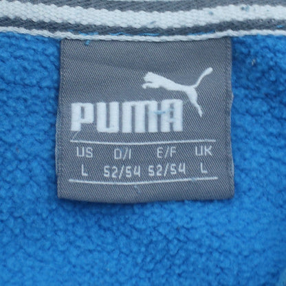 Mens UK Size L PUMA Blue Pullover Hoodie