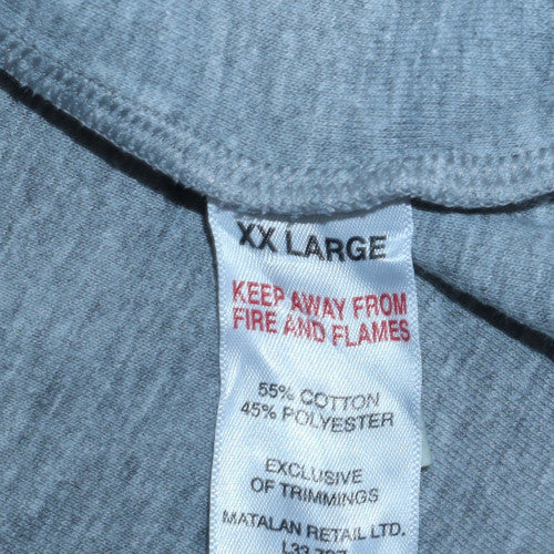 Mens UK Size 2XL Lincoln Grey Pullover Sweatshirt