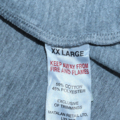 Mens UK Size 2XL Lincoln Grey Pullover Sweatshirt