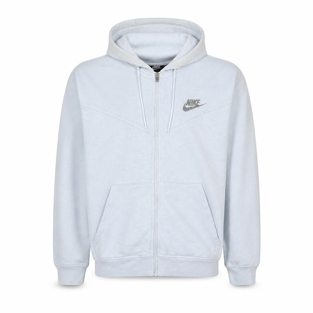 Mens UK Size M Nike White Full Zip Hoodie