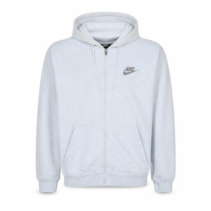 Mens UK Size M Nike White Full Zip Hoodie