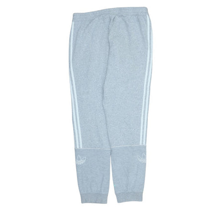 Adidas Mens Grey L Sweatpants Jogger Trousers Elastic Waist
