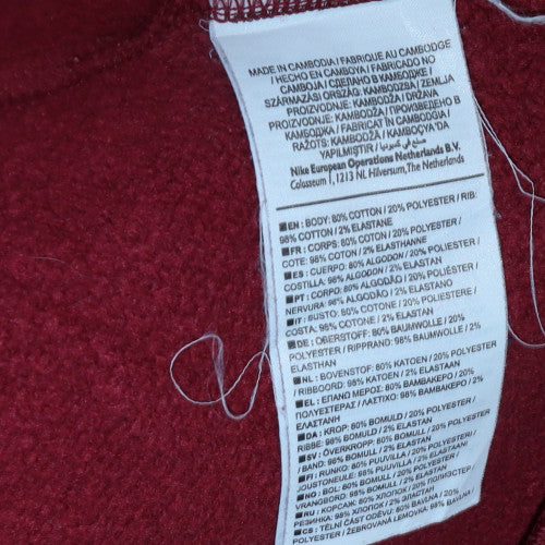 Mens UK Size S Nike Red Pullover Hoodie