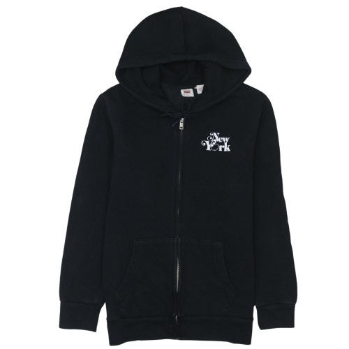 Womens UK Size S Levi's Black Full Zip Hoodie