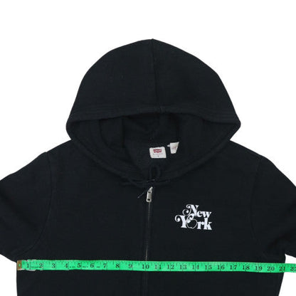 Womens UK Size S Levi's Black Full Zip Hoodie