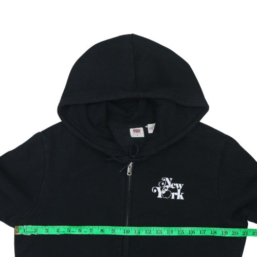 Womens UK Size S Levi's Black Full Zip Hoodie