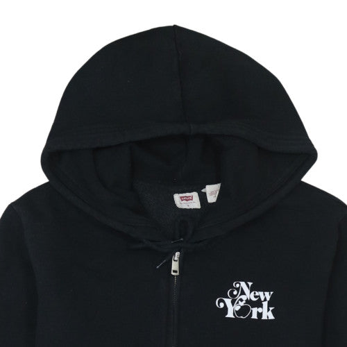 Womens UK Size S Levi's Black Full Zip Hoodie