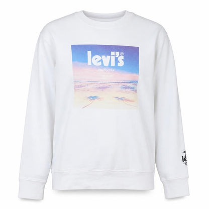 Womens UK Size L Levi's White Pullover Sweatshirt