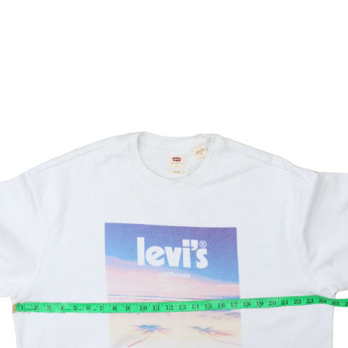 Womens UK Size L Levi's White Pullover Sweatshirt