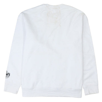 Womens UK Size L Levi's White Pullover Sweatshirt