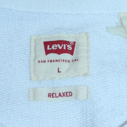 Womens UK Size L Levi's White Pullover Sweatshirt
