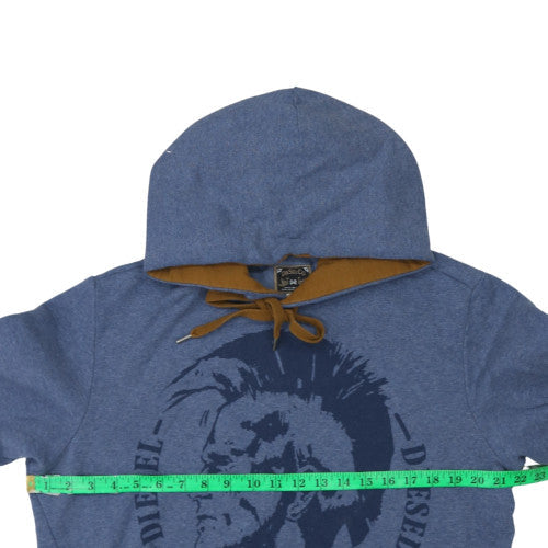 Mens UK Size L Diesel Blue Pullover Hoodie