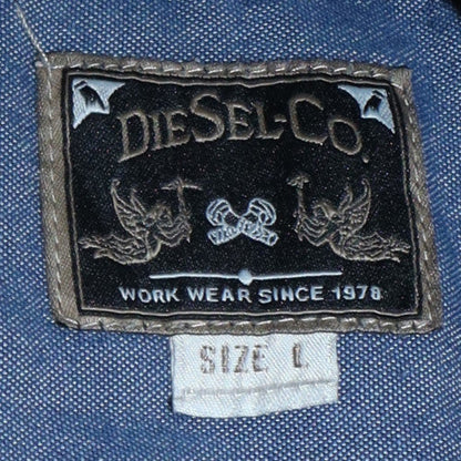 Mens UK Size L Diesel Blue Pullover Hoodie