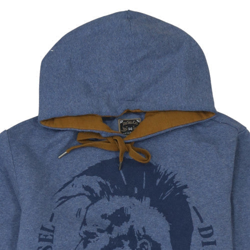 Mens UK Size L Diesel Blue Pullover Hoodie