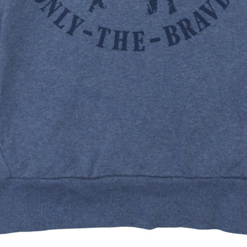 Mens UK Size L Diesel Blue Pullover Hoodie