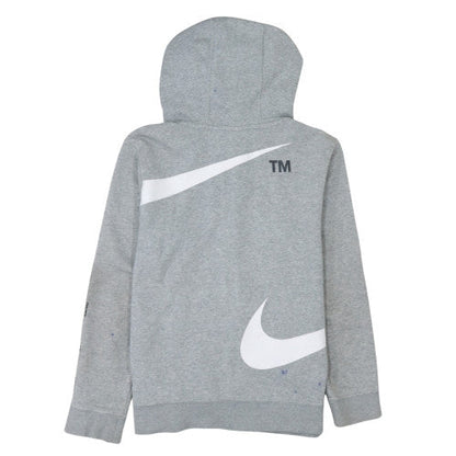 Nike Boys Grey Full Zip Hoodie Size L 147-158cm Fleece Sweatshirt