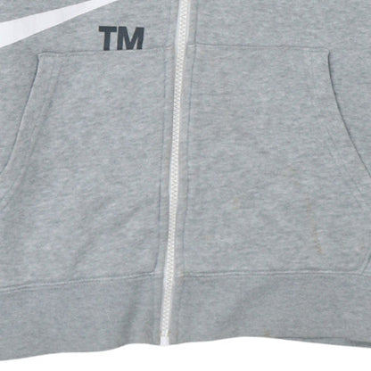 Nike Boys Grey Full Zip Hoodie Size L 147-158cm Fleece Sweatshirt