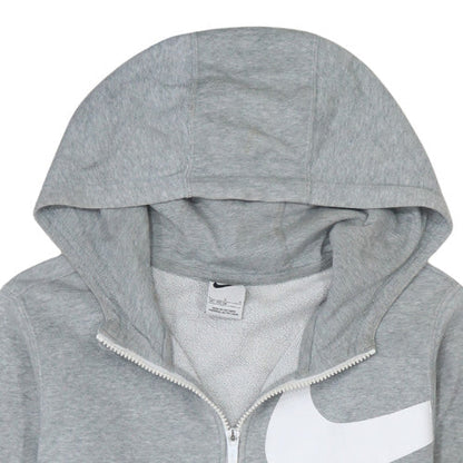 Nike Boys Grey Full Zip Hoodie Size L 147-158cm Fleece Sweatshirt