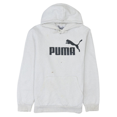 Womens UK Size M PUMA White Pullover Hoodie