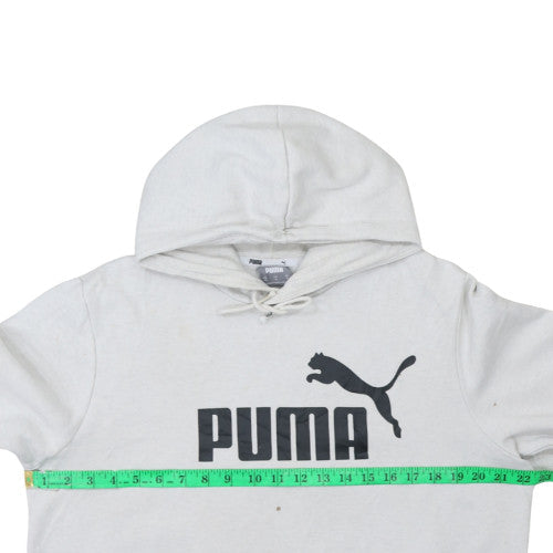 Womens UK Size M PUMA White Pullover Hoodie
