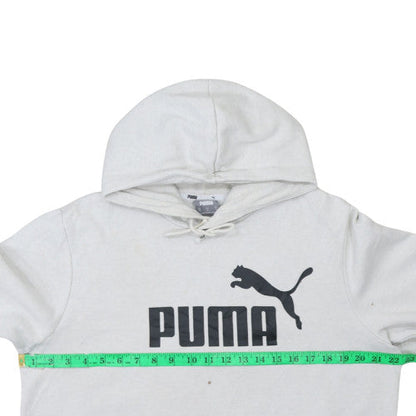 Womens UK Size M PUMA White Pullover Hoodie