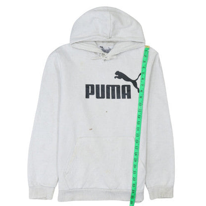 Womens UK Size M PUMA White Pullover Hoodie