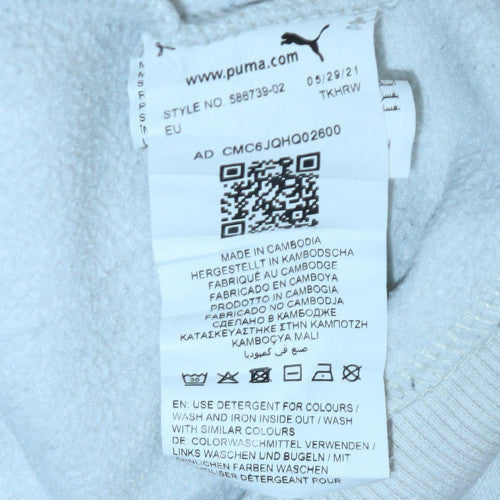 Womens UK Size M PUMA White Pullover Hoodie