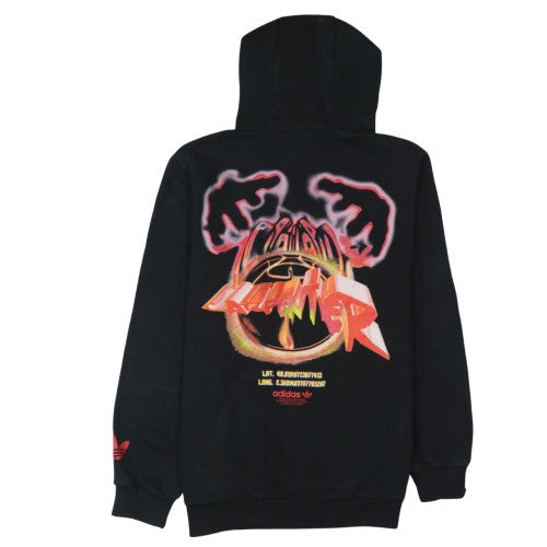 Mens UK Size M adidas Black Pullover Hoodie