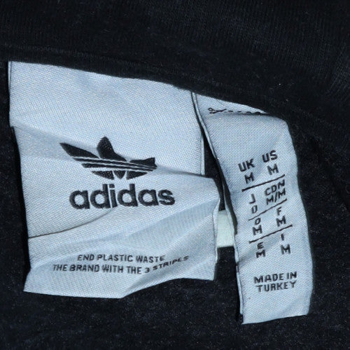 Mens UK Size M adidas Black Pullover Hoodie
