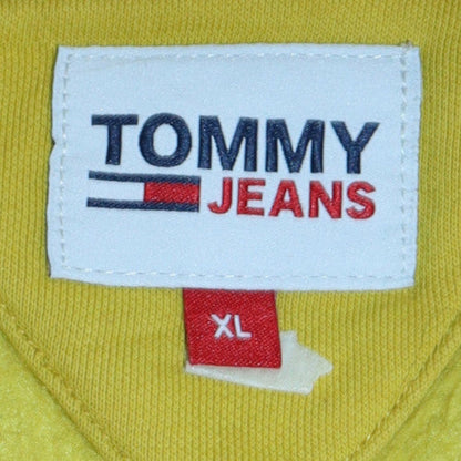 Mens UK Size XL Tommy Jeans Yellow Pullover Hoodie