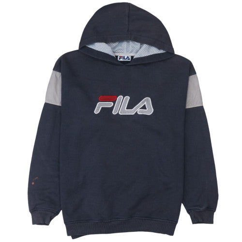 Mens UK Size M FILA Blue Pullover Hoodie